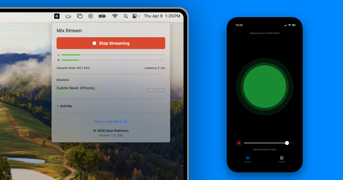 Mix Stream — Hear your mix on your phone
